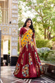 Tussar Silk Lehenga Choli With Printed Foil Work | Ready To Wear