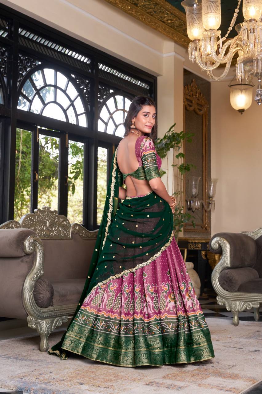 Latest Lehenga Choli With Printed And Zari Weaving Work | Ready To Wear