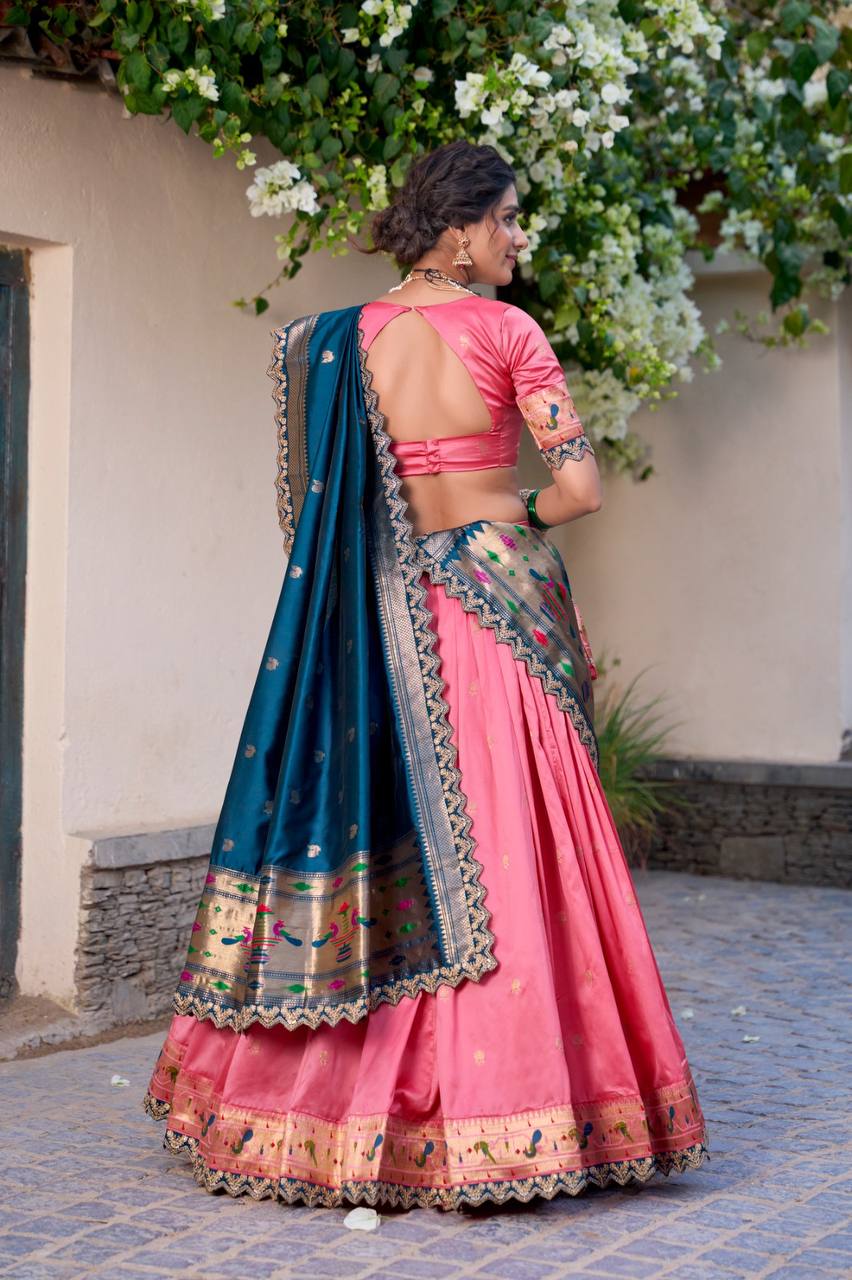 Stylish Lehenga Choli With Zari Weaving And Sequins Thread Work | Ready To Wear