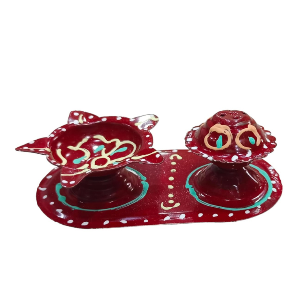 Incense Stick Holder with Diya | Set Of 10