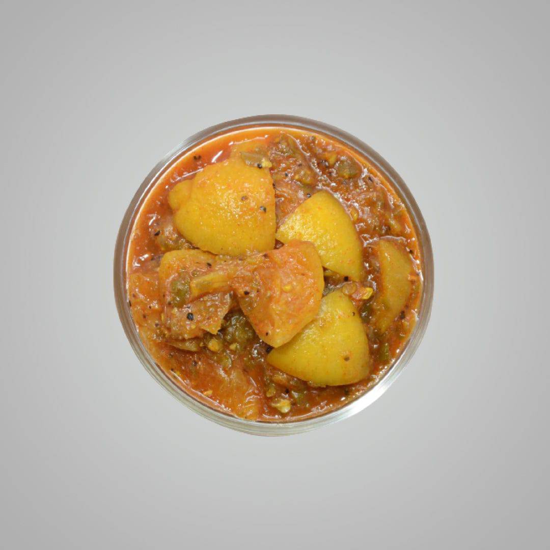 Prakash Namkeen Hari Mirch Nimbu Achaar with Garlic - 250 gms - India shopping