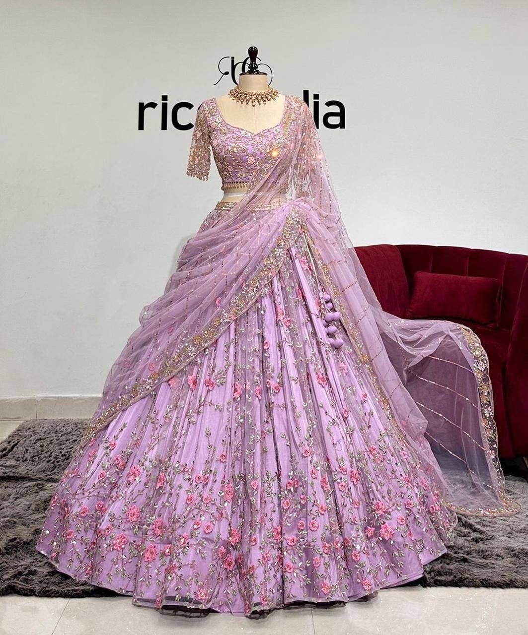 Soft Net Lehenga Choli With Sequence Embroidered Work | Ready To Wear