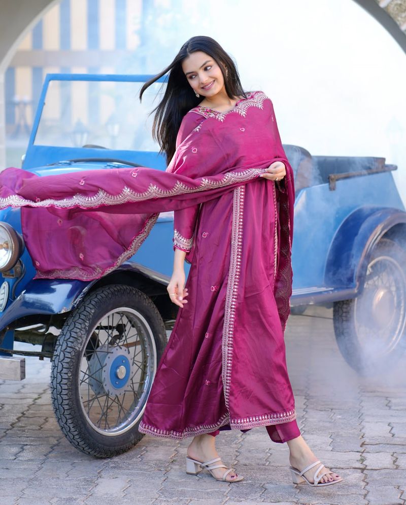 Stylish Lehenga Suit With Sequence Embroidery Work | Ready To Wear