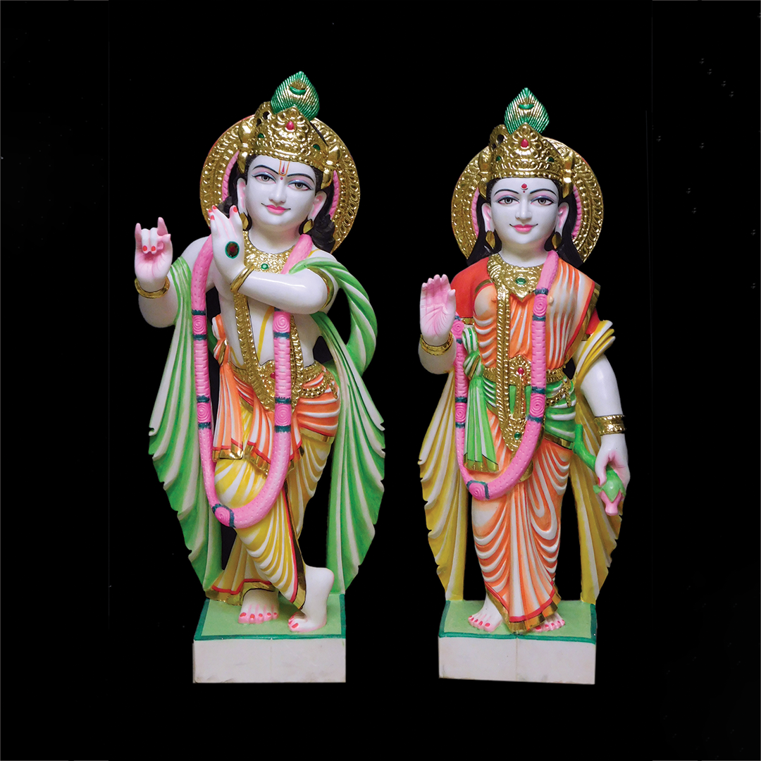 Radha Krishna Marble Statue - 42 x 18 x 8