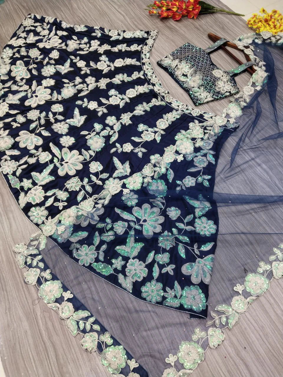 Latest Lehenga Choli With Rainbow Sequence Work | Ready To Wear