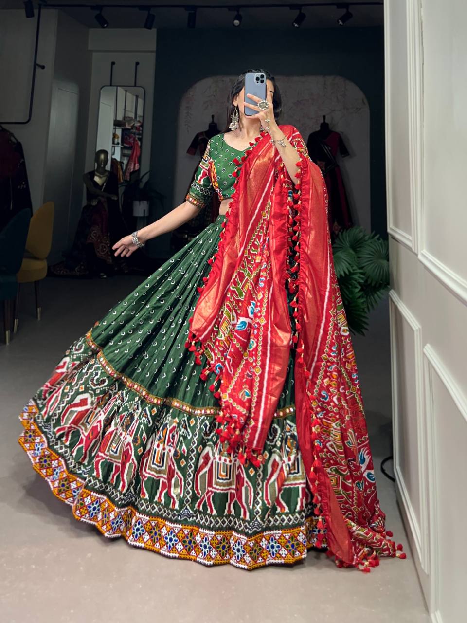 Patola Print Lehenga Ready To Wear  | Aug-24