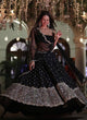 Black Georgette Sequin Lehenga Choli With Square Neck | Ready To Wear