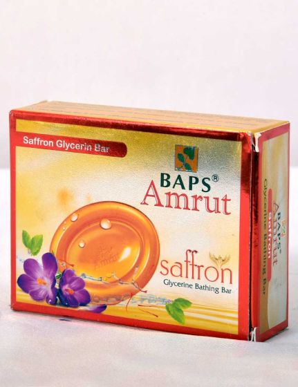 BAPS Amrut Saffron Glycerin Soap ( Pack Of 4 ) 75 gms each