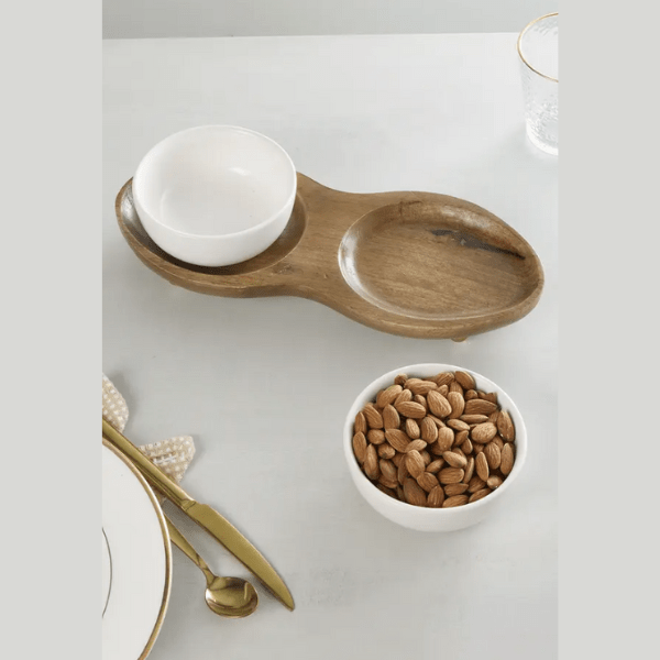 Adele Two Bowl With Tray - India shopping