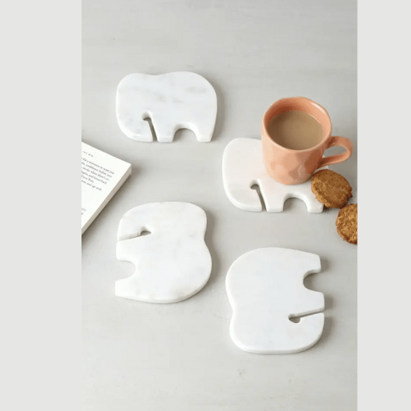 Timeless Elephant Coaster Set of 4 - India shopping