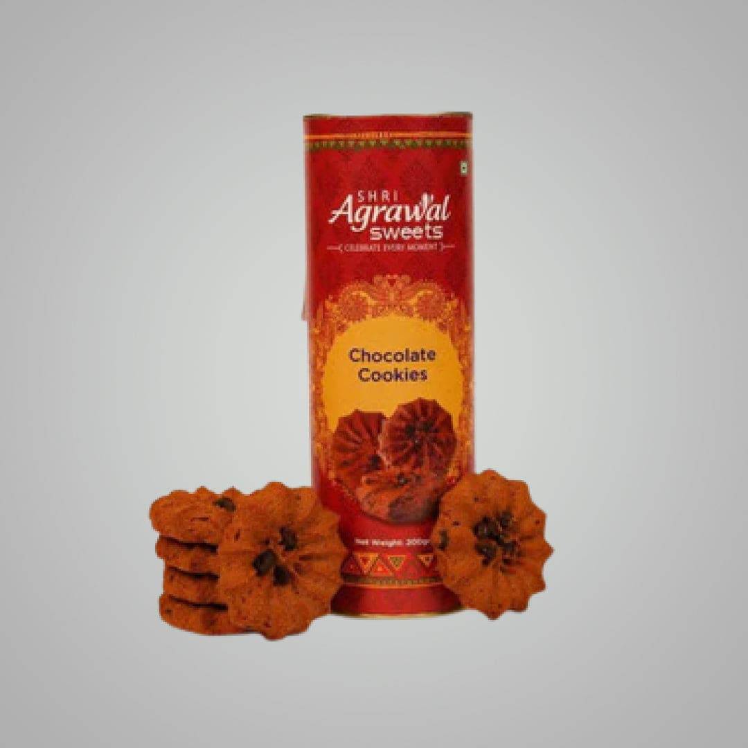 Shri Agarwal CHOCOLATE COOKIES 120 pcs - 200 gms - India shopping