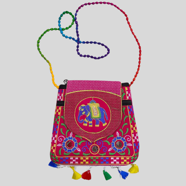 Traditional Embroidery Handcrafted Gujrati Style Sling Bag (set of 2) - India shopping