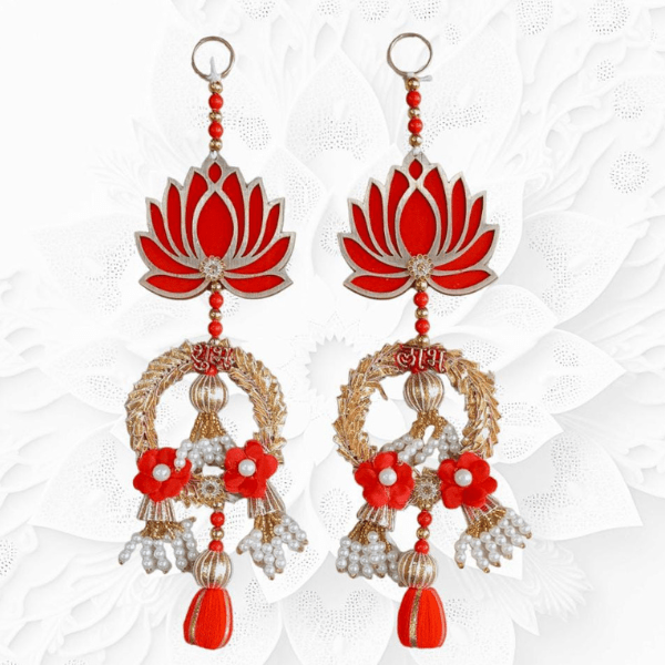 Lotus Hanging for Wall Decor | Door hanging | Set of 2 pair - India shopping