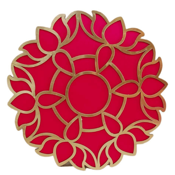 Decorative Wooden MDF cutout Rangoli (Set Of 2) - India shopping