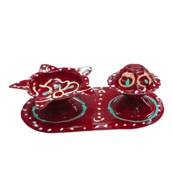 Incense Stick Holder with Diya | Set Of 10 - India shopping