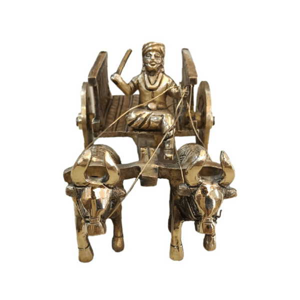 Brass Bullock Cart Showpiece, Showpiece for Decor - India shopping