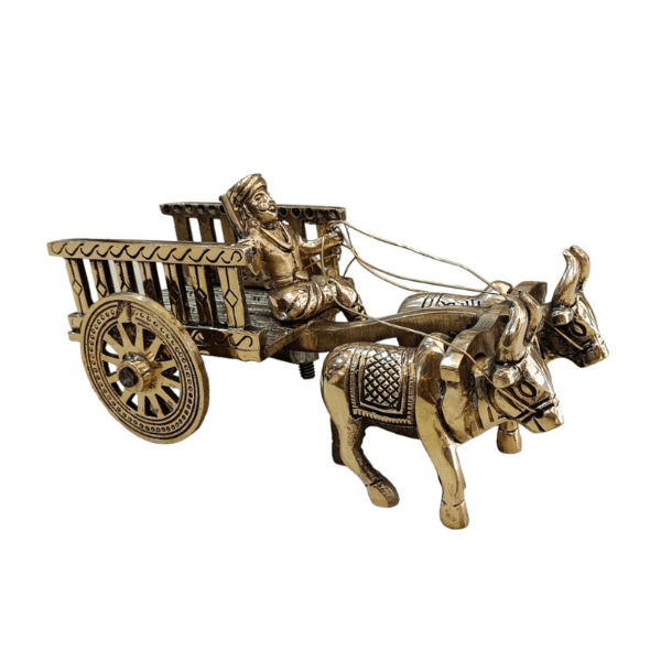 Brass Bullock Cart Showpiece, Showpiece for Decor - India shopping