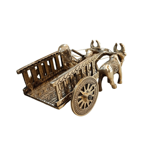 Brass Bullock Cart Showpiece, Showpiece for Decor - India shopping