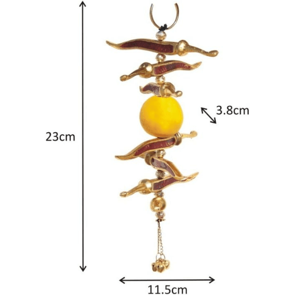 Meenakari Nimbu Mirch Wall/Door Hanging | Decor Item | Set Of 2 - India shopping