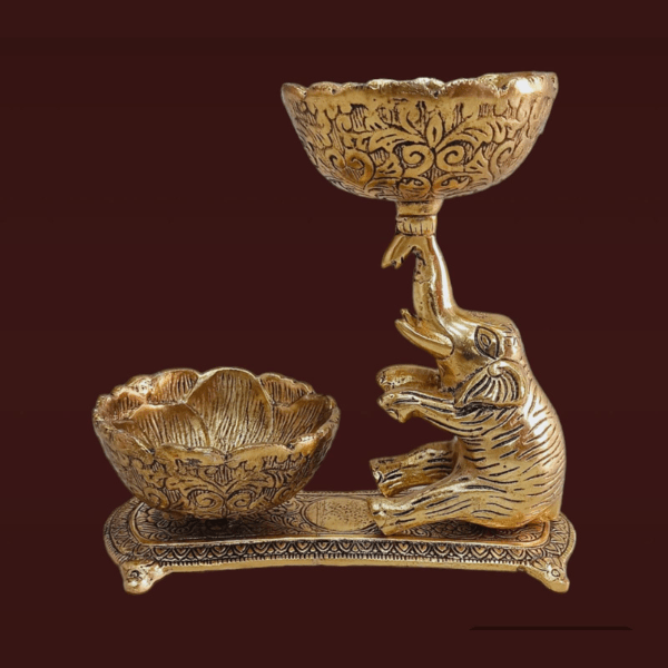 Elephant Dry Fruit Bowl Showpiece - India shopping