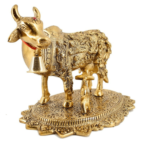 Kamdhenu Cow with Calf Showpiece - India shopping