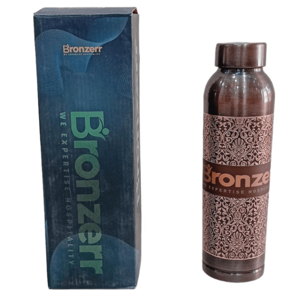 Premium Designer Pure Copper Water Bottle - India shopping