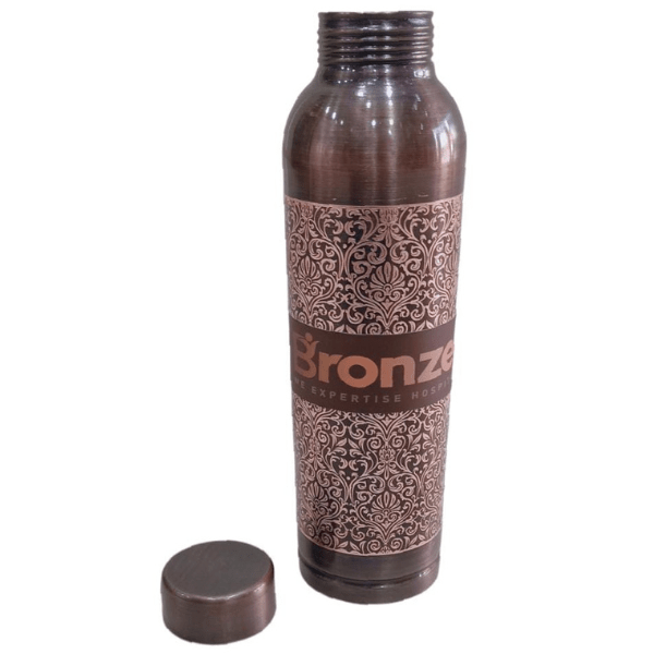 Premium Designer Pure Copper Water Bottle - India shopping