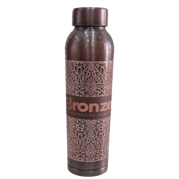 Premium Designer Pure Copper Water Bottle - India shopping