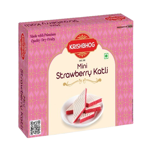 Krish Bhog Sweets Strawberry Katli | 500 gms