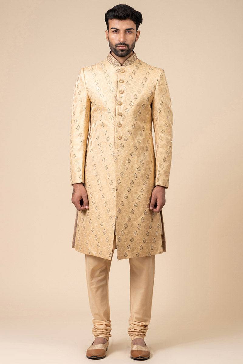 Tasva All Over Embroidered Sherwani In Brocade - India shopping