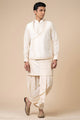 Tasva Angrakha Style Kurta Bundi Set