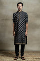 Tasva Black All Over Printed Kurta Set