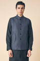 Tasva Black Linen Bundi