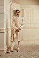Tasva Ivory Brocade Embroidered Sherwani