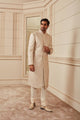 Tasva Ivory Brocade Sherwani