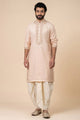 Tasva Ivory Embroidered Kurta Set In Zari Jacquard