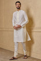 Tasva Ivory Kurta Set With Embroidery Details