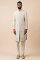 Tasva Ivory Sherwani In Floral Embroidery