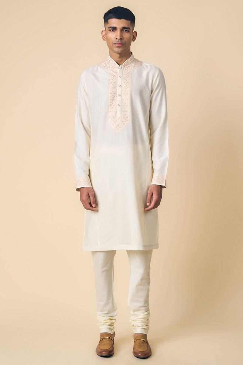 Tasva Kurta Set With Resham & Zari Embroidery - India shopping