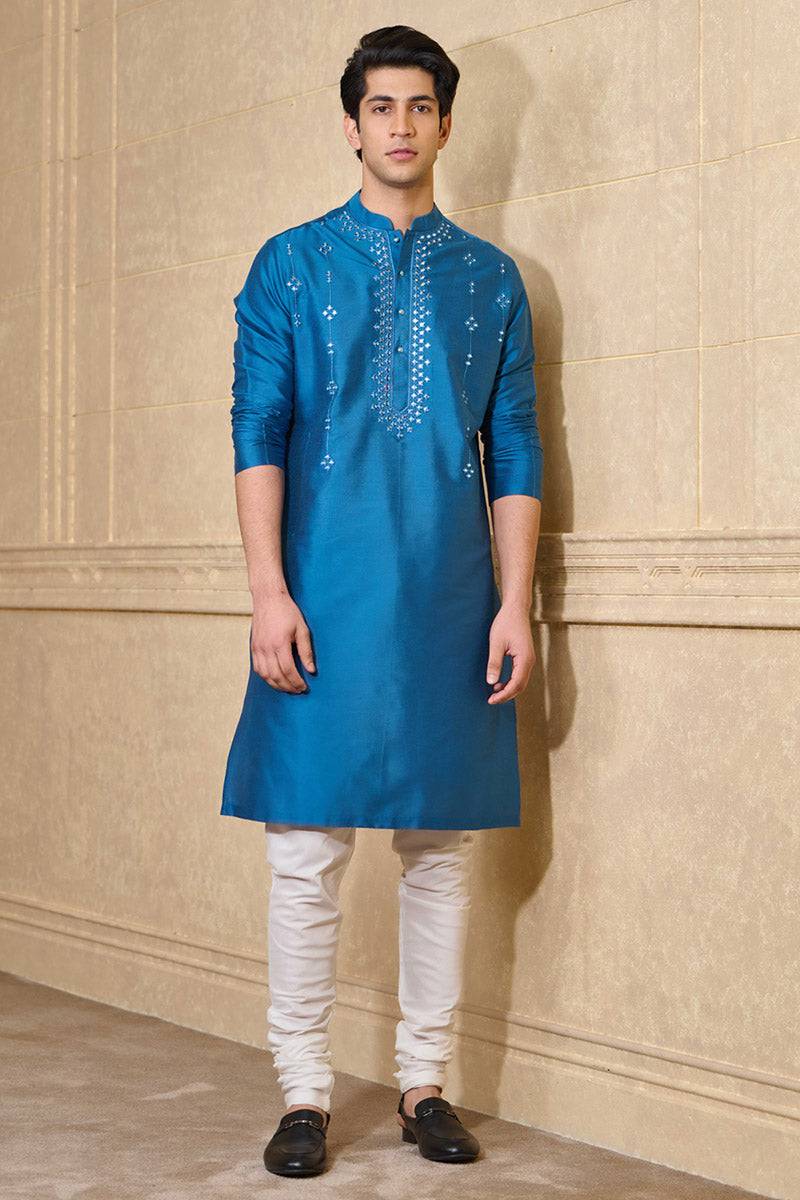 Tasva Kurta With Mirror Work Highlights - India shopping