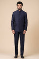 Tasva Navy Classic Bandhgala with Seam Detail