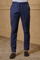 Tasva Navy Straight Pant