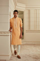 Tasva Orange Textured Kurta Set