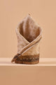 Tasva Pocket Square With Embroidered Border