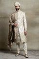 Tasva Raw Silk Sherwani With Placement Embroidery