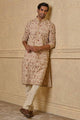 Tasva Rust All Over Floral Printed Kurta Set