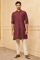 Tasva Single Kurta with Tasva Button Detailing