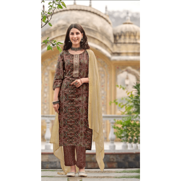 Women Cotton Suit With Dupatta- Collection - India shopping