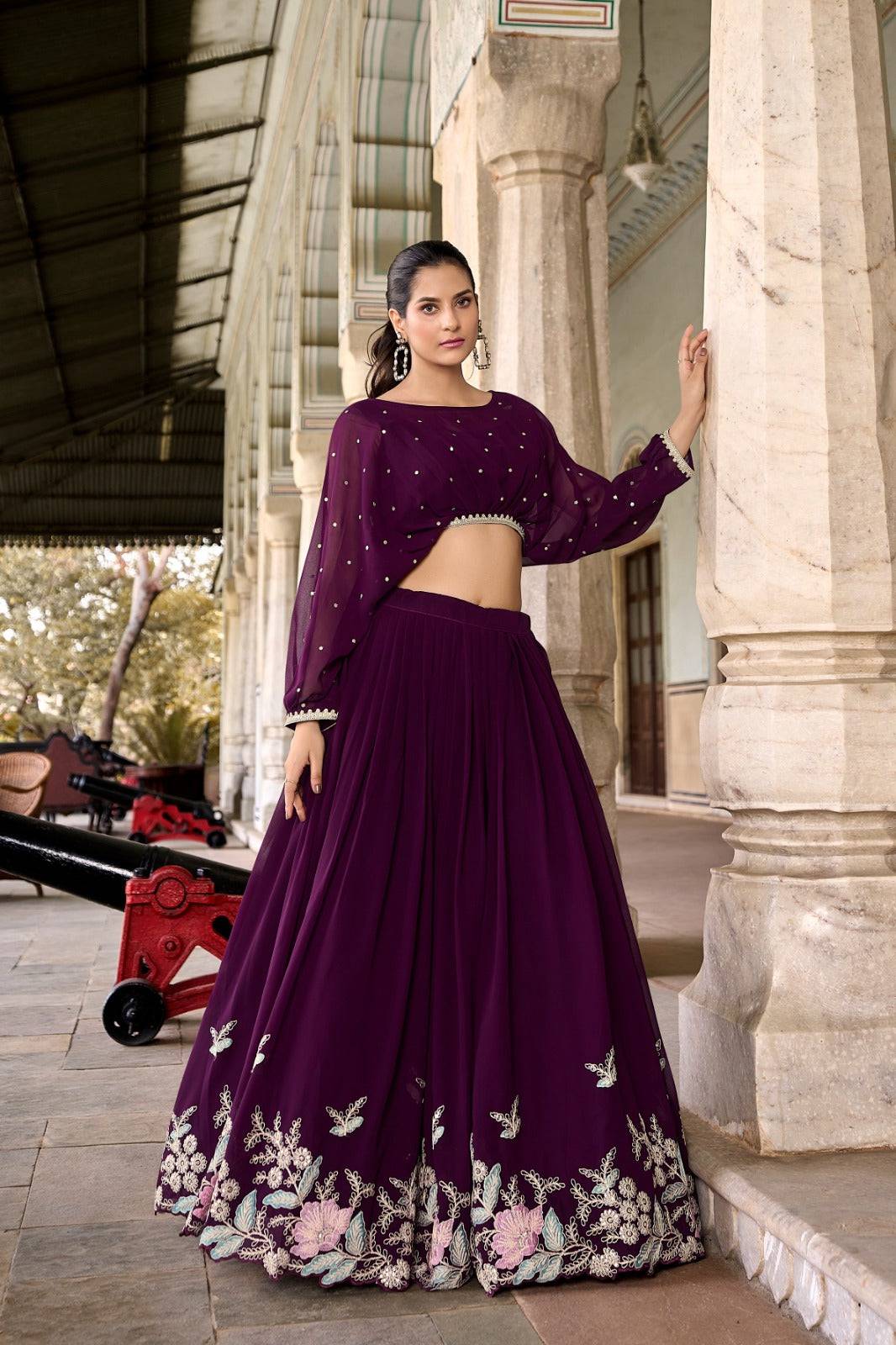 Co-ord Set Embroidered Lehenga | Ready To Wear - India shopping