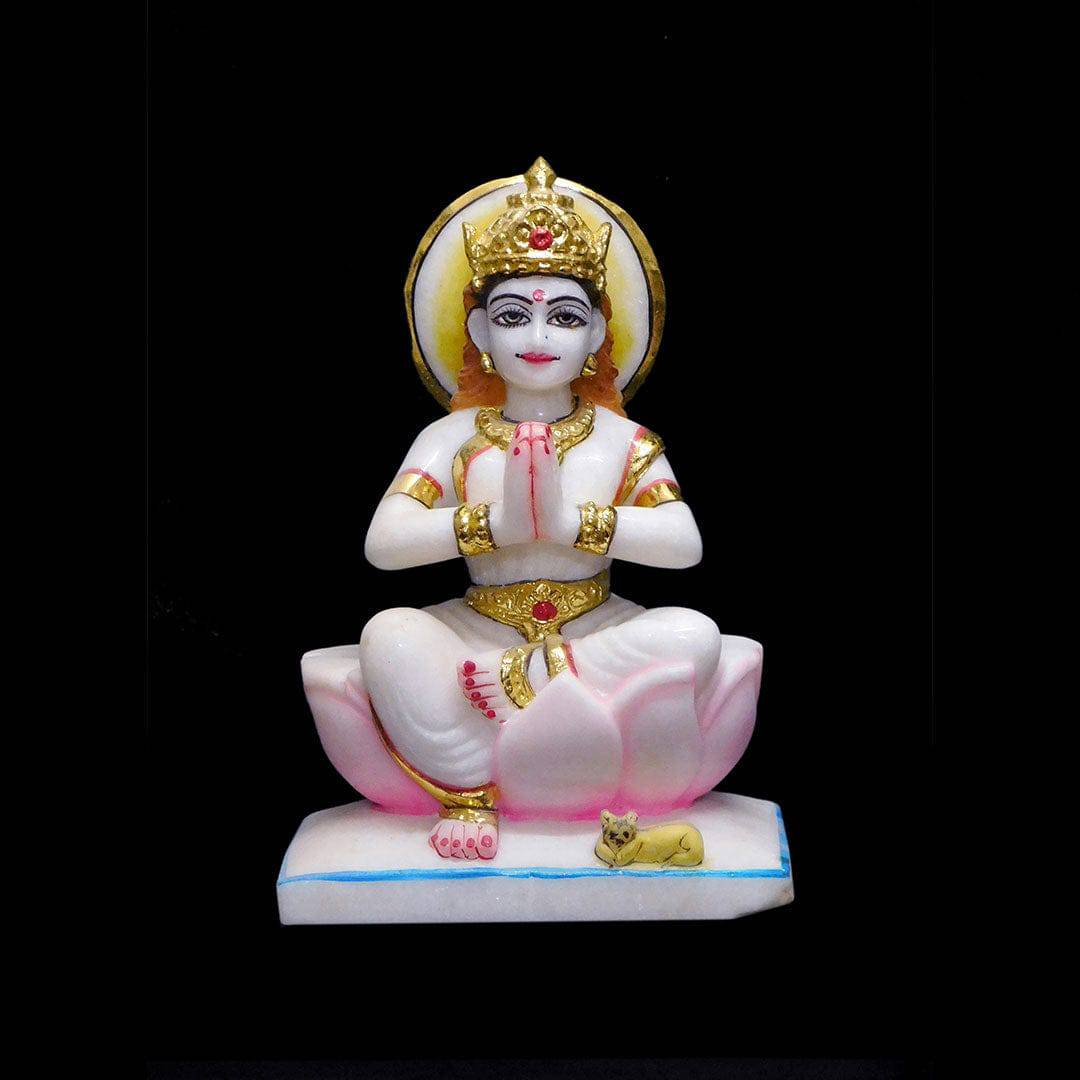 Parvati Mata Makrana White Marble - 12 x 8 x 4 inches - India shopping